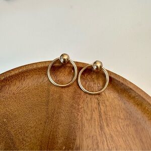 4/$15 Gold Hoop Drop Earrings